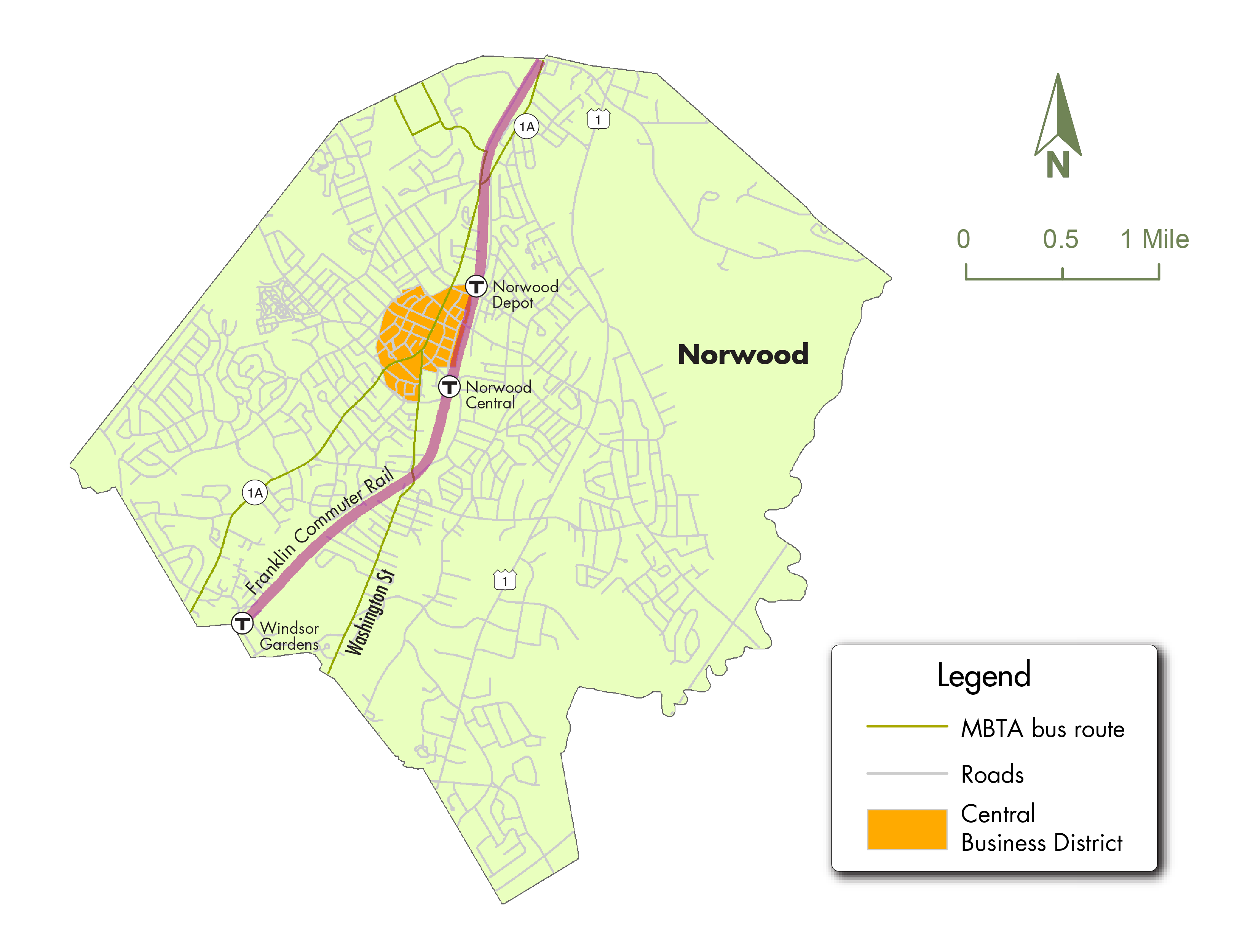 map of Norwood CBD
